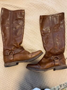 Frye Leather Tall Boots with Harness